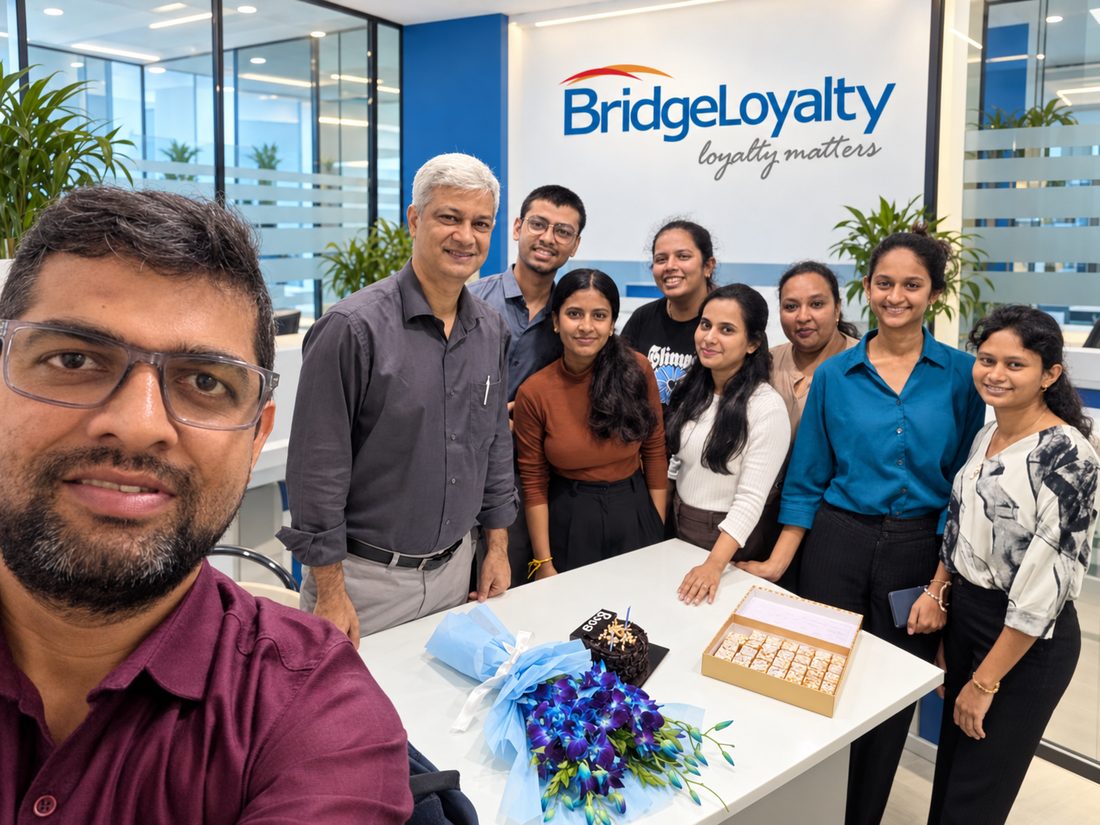 BridgeLoyalty team celebrating a milestone